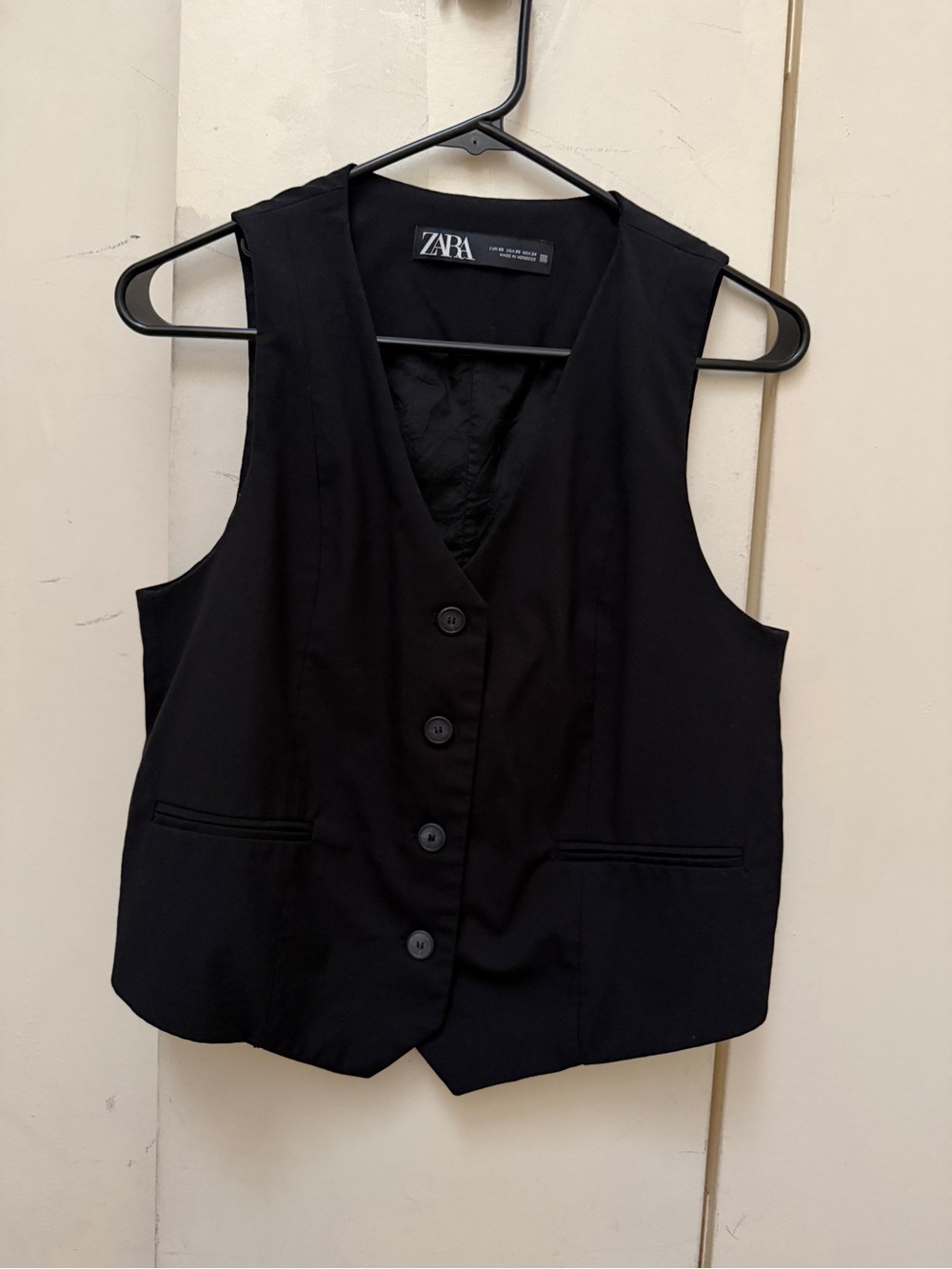 ZARA Black Classic Buttoned Vest